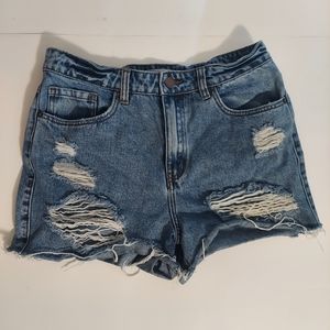 O'Neill Denim Distressed Blue Jean Shorts